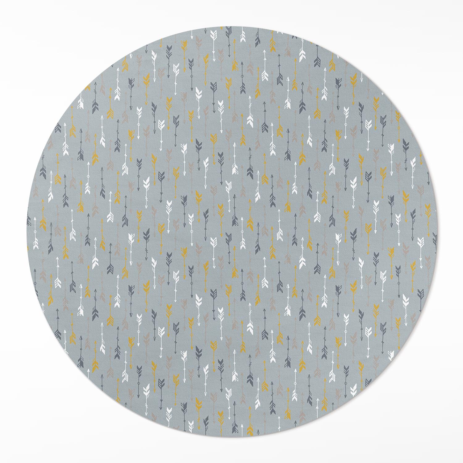 Okrúhly vinylový Behúň Boho indiánske šípky jemný vzor ⌀ 130 cm