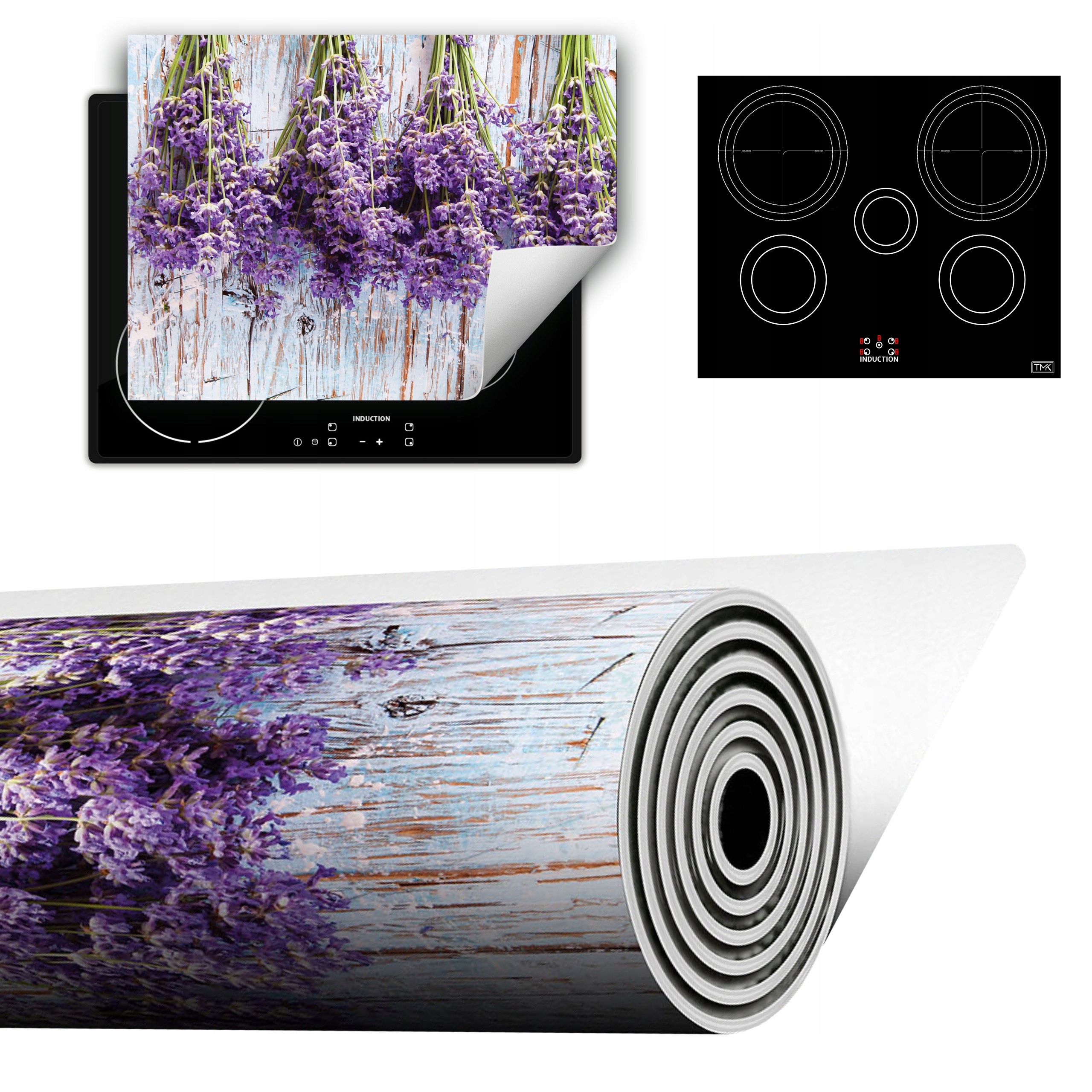 Vinylová Podložka Do Kuchyně Více Místa 70x52 Dřevo Levandule