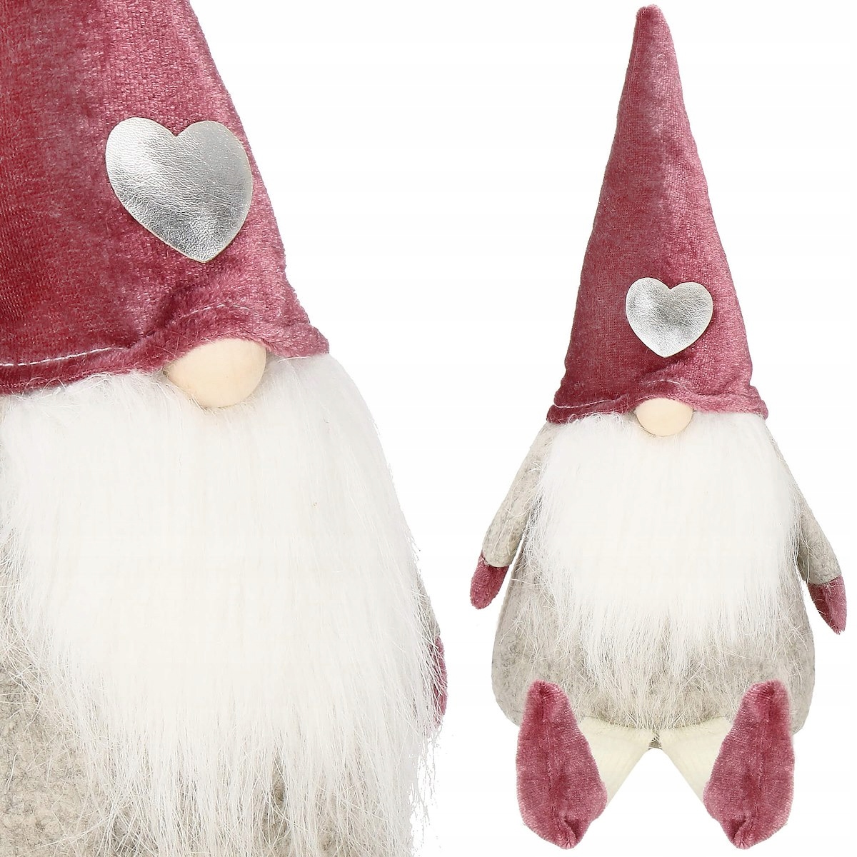 KRASNAL ŚWIĄTECZNY SIEDZĄCY PREZENT NA ŚWIĘTA POD CHOINKĘ 40 CM OZDOBA Marka Springos