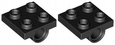 

Lego Płytka 2x2 Z Otworami 2817 Czarny 2 szt Nowa