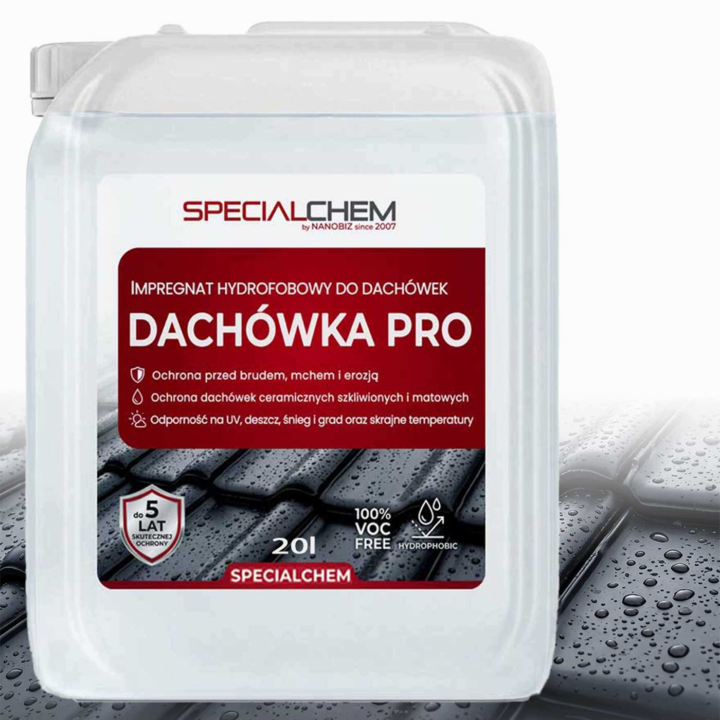 Impregnát na keramickou střešní krytinu Specialchem Střešní Taška Pro 20 l 140 – 200 m²