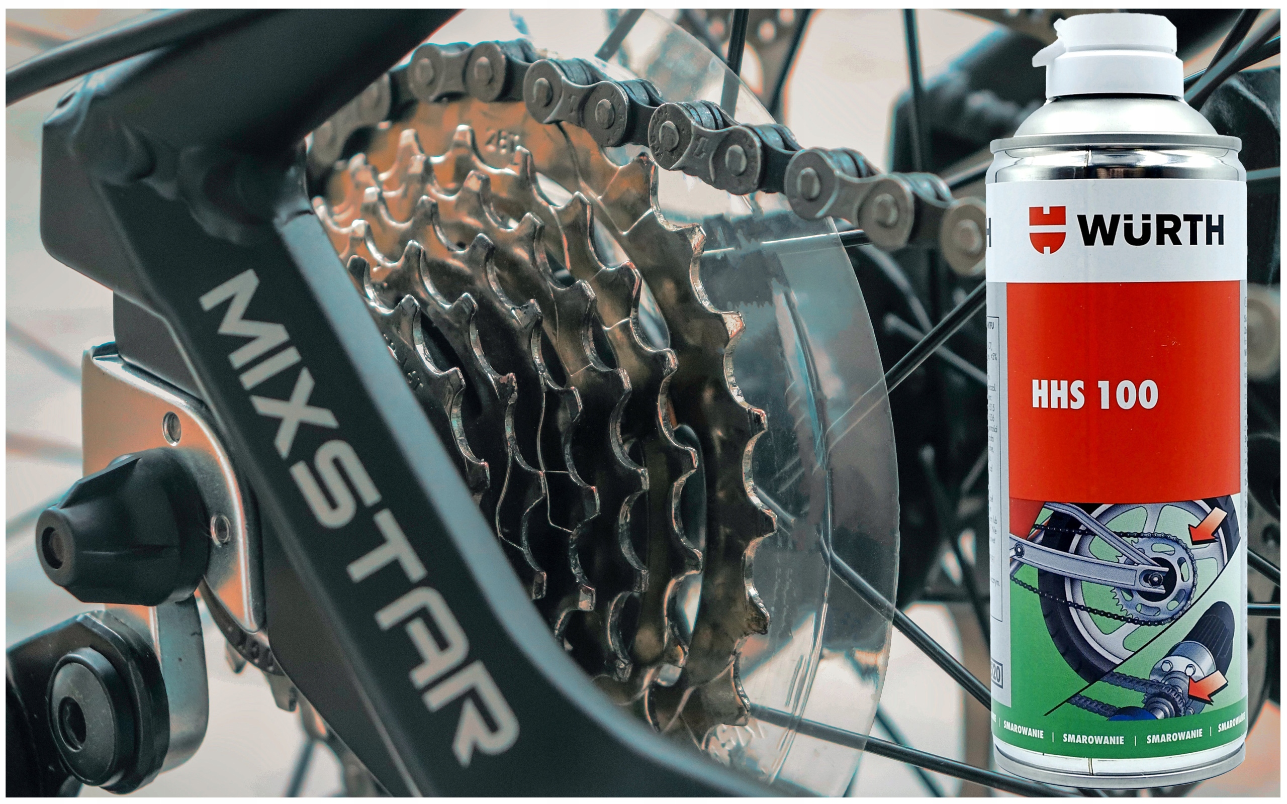 WURTH Smar do Łańcucha Rowerowego Motocyklowego DRYLUBE z PTFE Zestaw 2szt Stan opakowania oryginalne