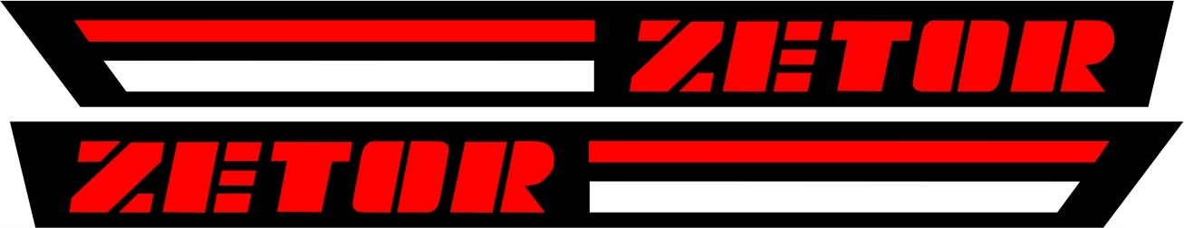 NAKLEJKI ZETOR NA KABINE KABINOWE 135x12cm