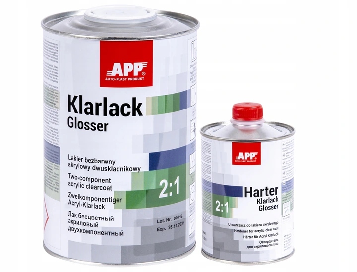 LAKIER BEZBARWNY KLARLACK GLOSSER 2:1-1,5 L APP