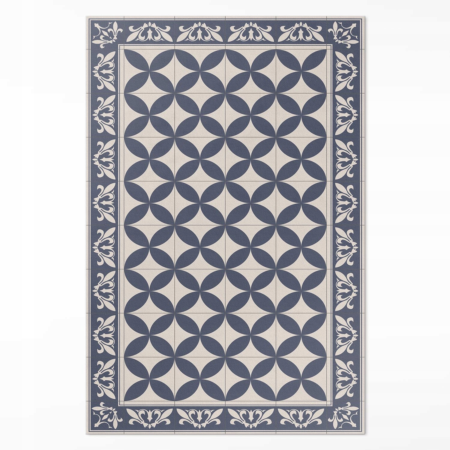 Dekoratívny vnútorný koberec vzor Azulejos elegantná mozaika XXL 150 x 225 cm