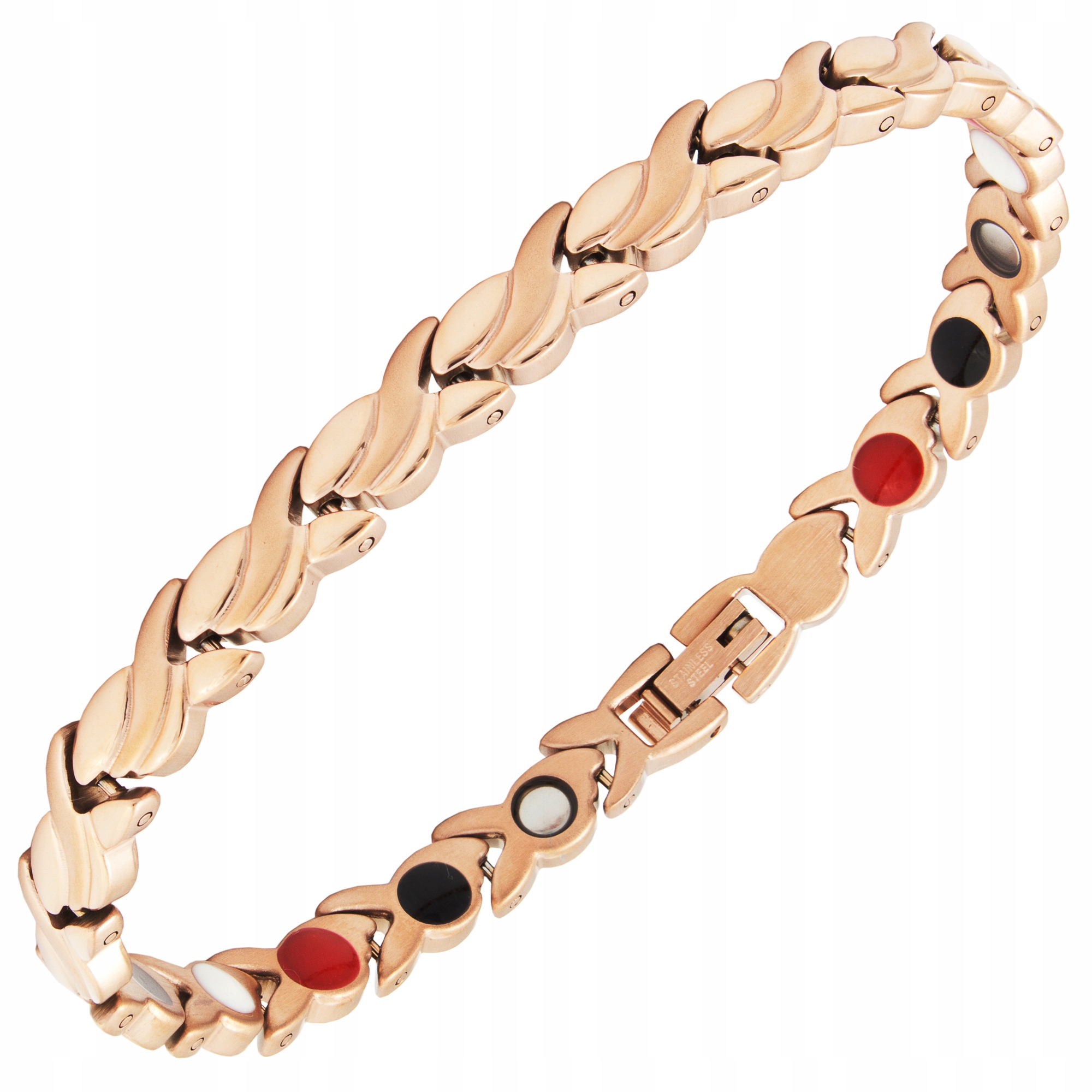 

Bransoletka magnetyczna damska pozłacana Rose Gold