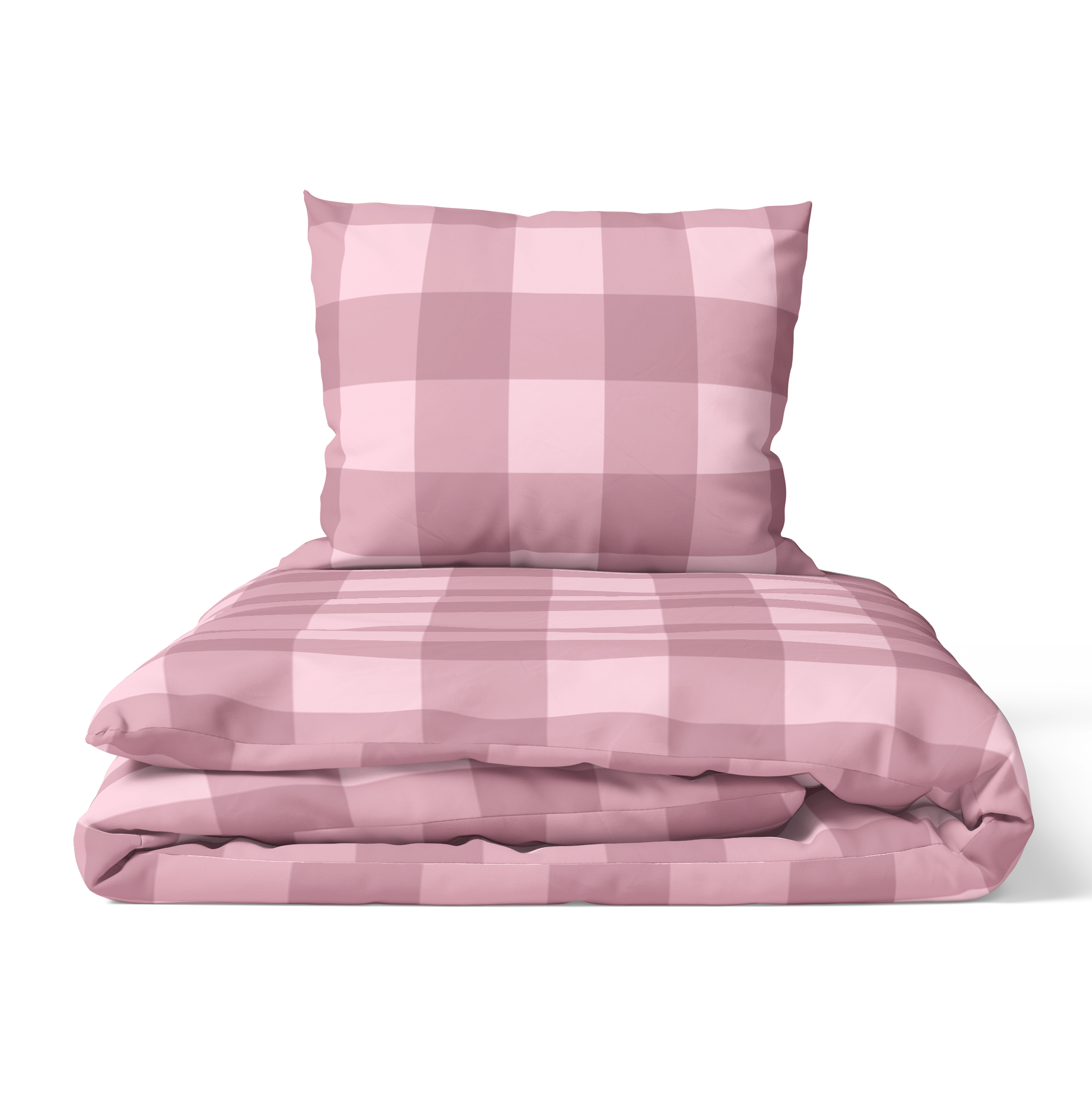 Povlečení 140 x 200 cm, 70 x 80 cm, 140 g/m2, bavlna 100 %: růžová mřížka