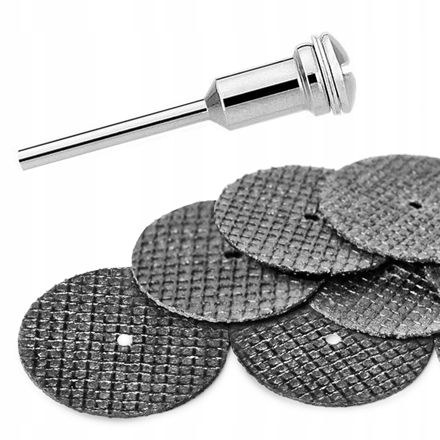 ZESTAW 5 TARCZ TNĄCYCH DO MINI SZLIFIERKI +TRZPIEŃ