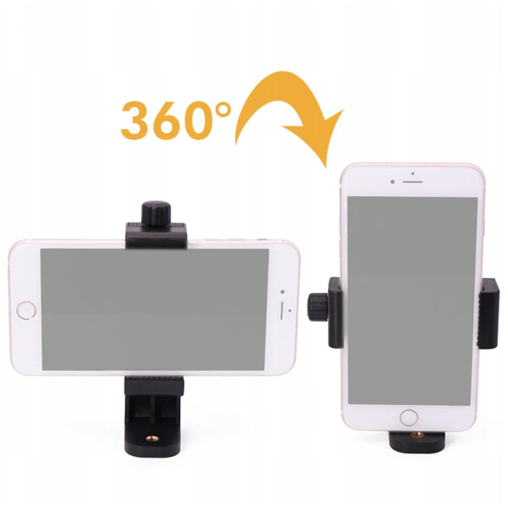 Uchwyt adapter obrotowy 360 do smartfona na statyw Kolor czarny