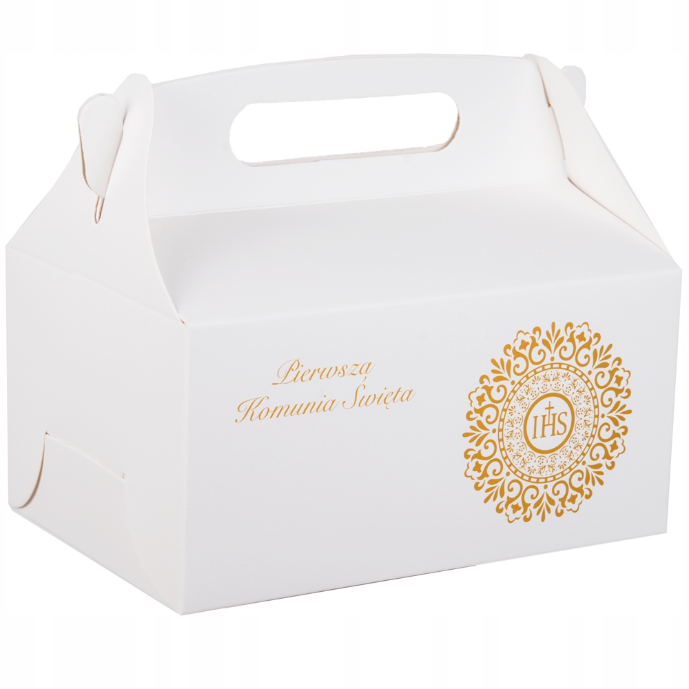 

Pudełko Na Ciasto Białe Komunia Święta Pudełka