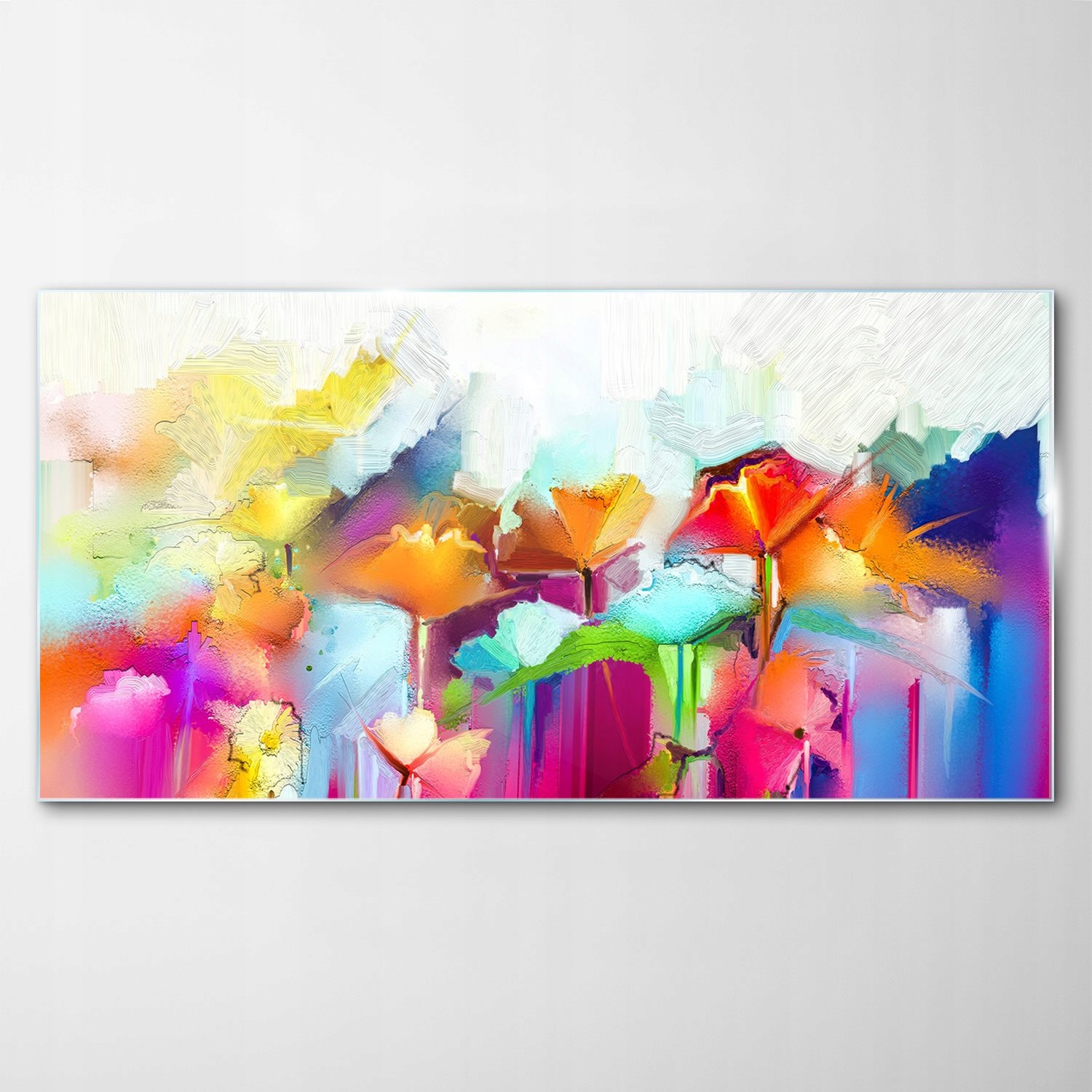 

Obraz na Szkle Dekor Art Abstrakcja Kwiaty 140x70