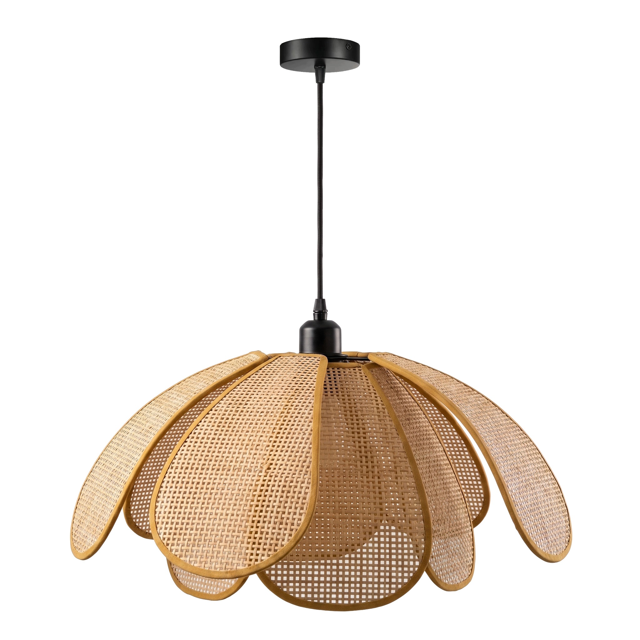 Závěsná Lampa Toolight Přírodní Ratan Hnědá 50 cm Jednoduchá