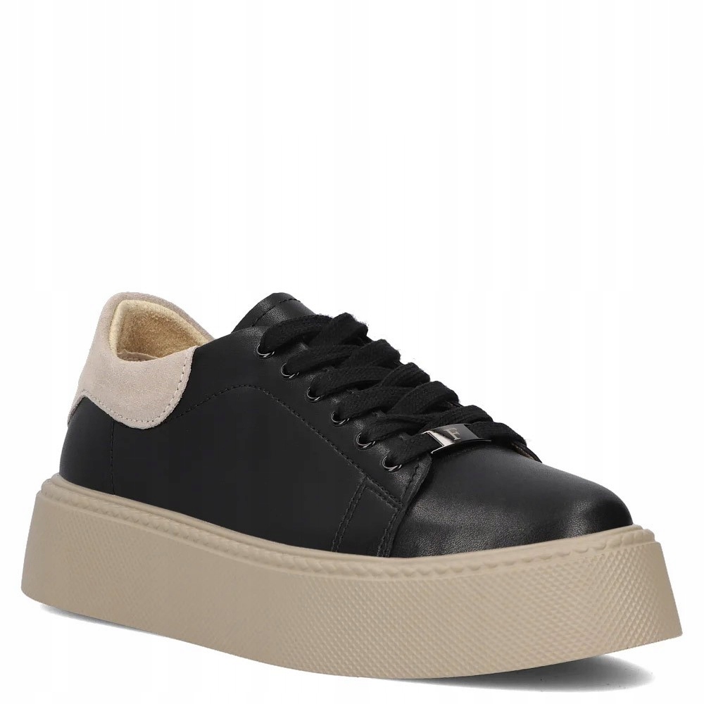 Filippo DP6119 Černo Béžové Kožené Tenisky 39