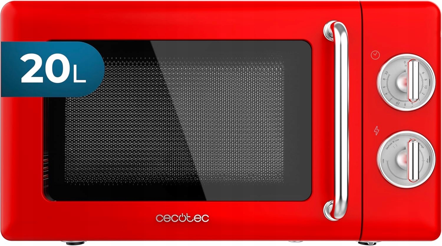 Cecotec Proclean 3010 Retro Red Kuchenka Mikrofalowa 20l 700W 6 Vintage