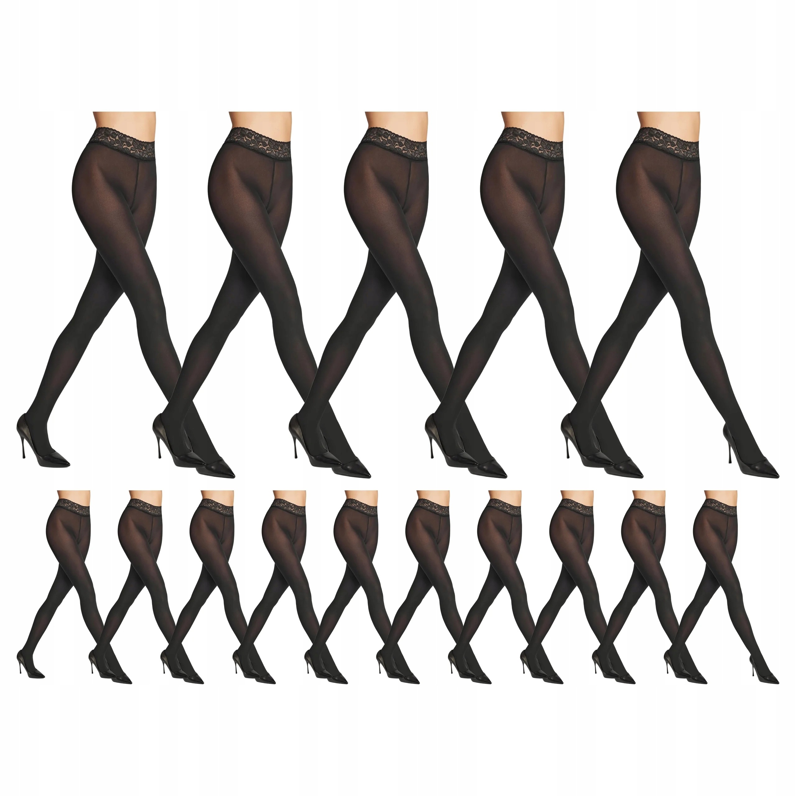15 x Punčocháče Erotic Vita Bassa 100 den Marilyn Nero 5-XL