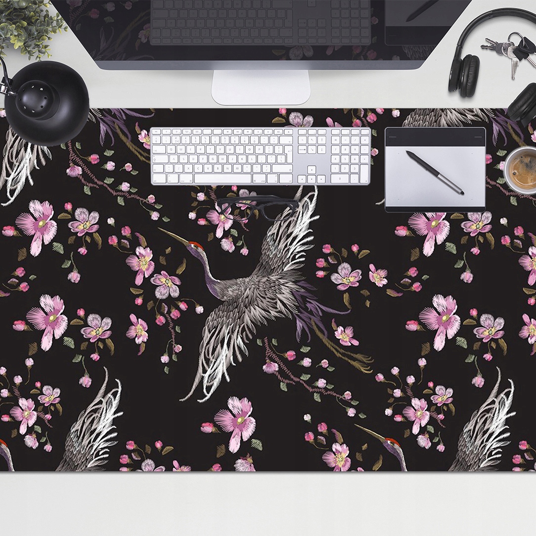

Mata na biurko Czaple i kwiaty Deskmat 100x50 cm