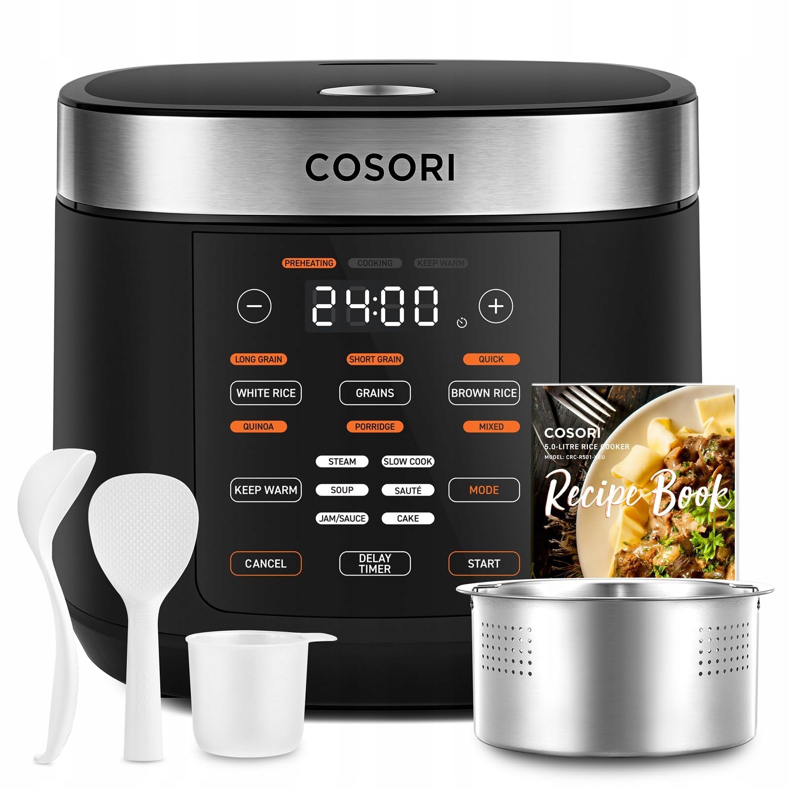 COSORI Multicooker 5L 17 Programów Stalowy Wkład Timer Podgrzewanie