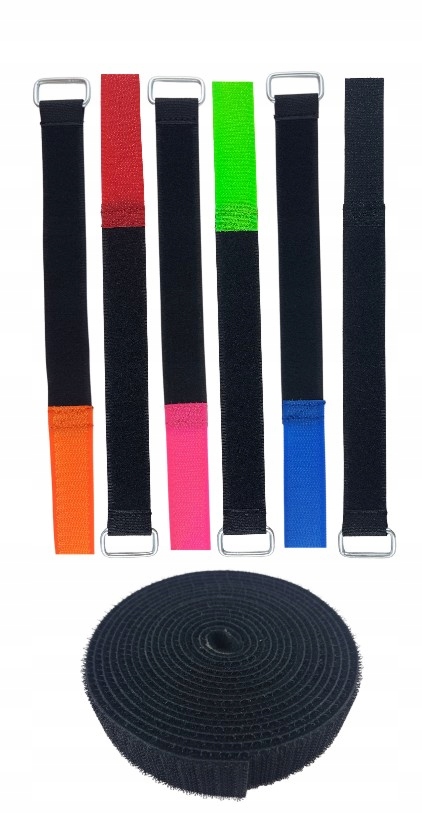 TAŚMA RZEPOWA + PASKI ZACISKOWE DO SPINANIA ZESTAW