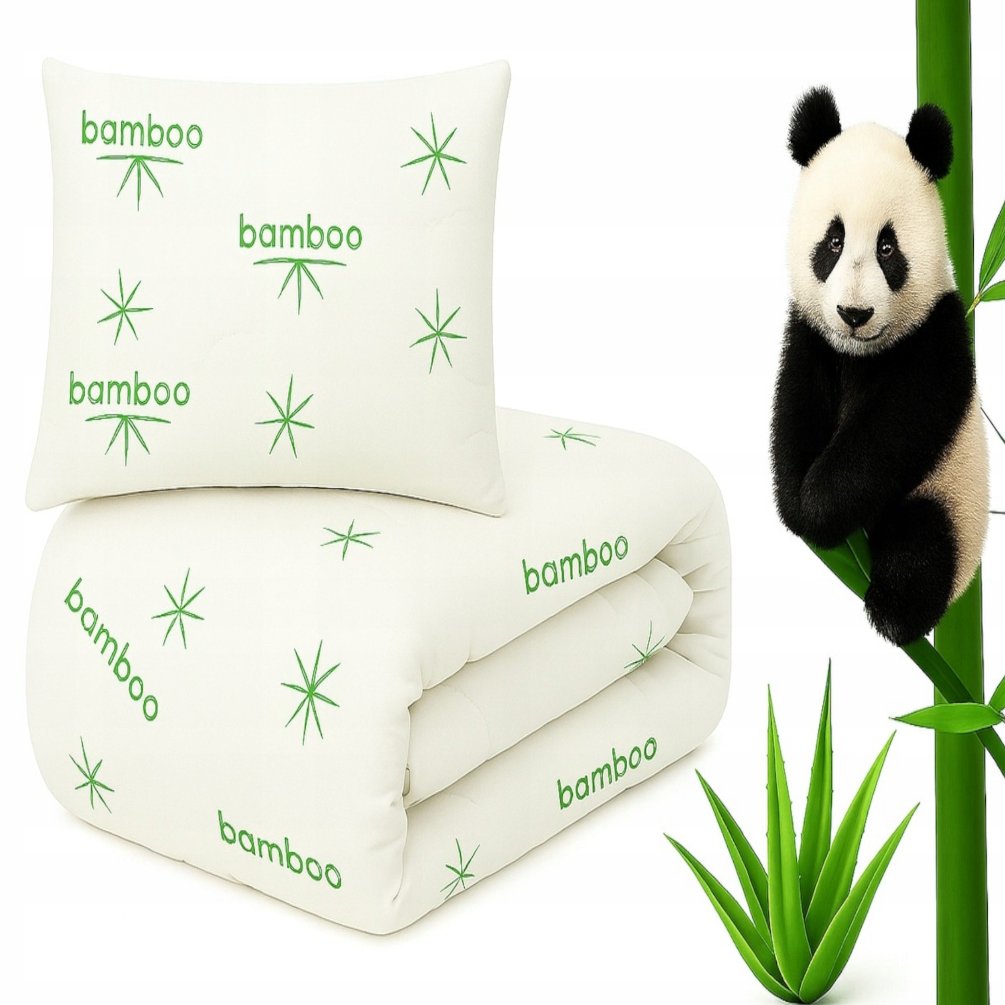 Přikrývka 140x200 polštář 70x80 Bamboo antialergická celoroční souprava Pl