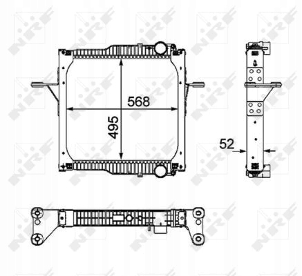 CHŁODNICA WODY 58403 NRF Typ samochodu Samochody ciężarowe