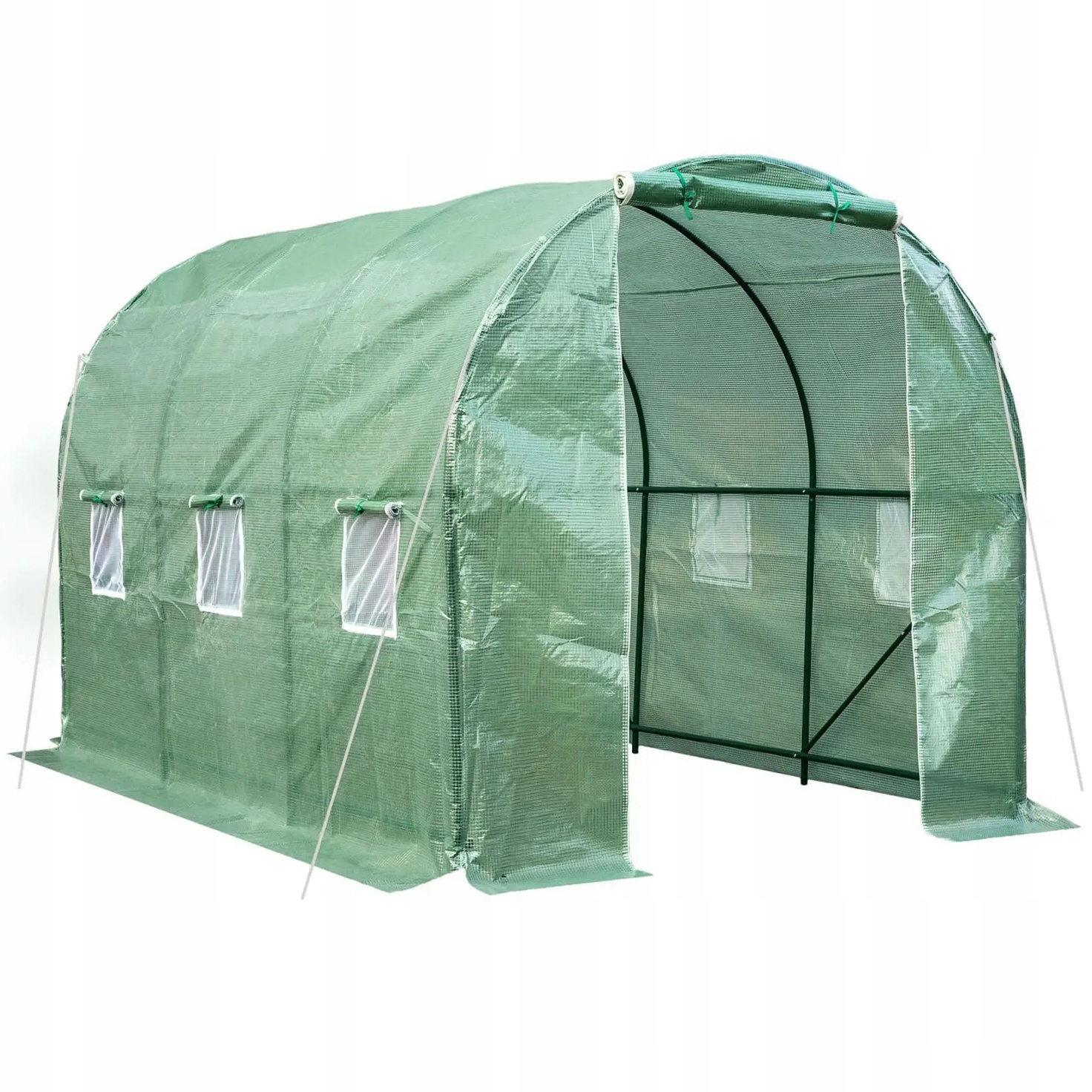 Zahradní fóliový tunel Skleník 3x2 6 m2 Zelený na zeleninu UV-4 Pfoliak