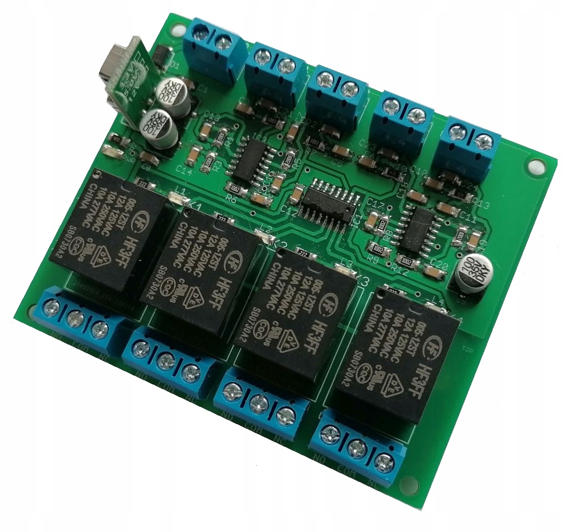 Przekaźnik bistabilny zatrzaskowy 6-30VDC 4 kanały Rodzaj przekaźnik