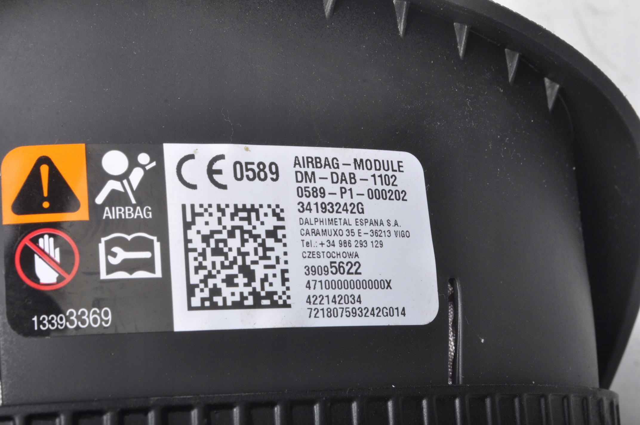 подушка безопасности opel oe 39095622