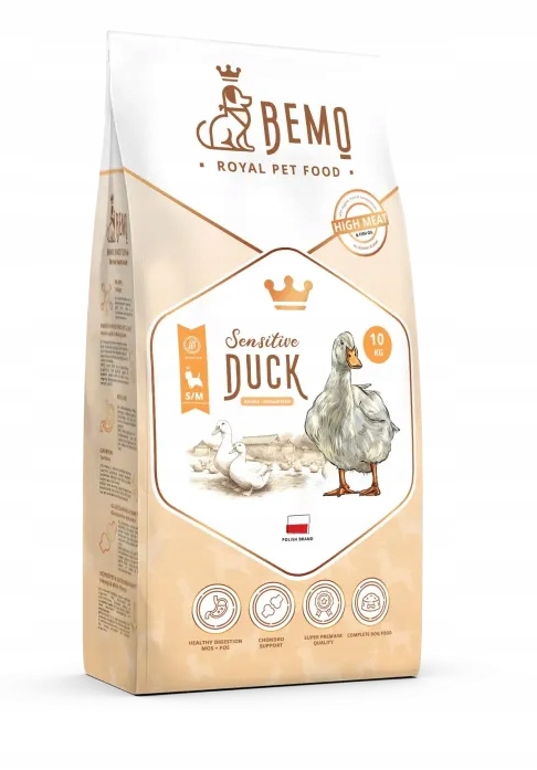 Bemo Sensitive Duck Kaczka Sucha Karma Dla Psa M/L 10kg