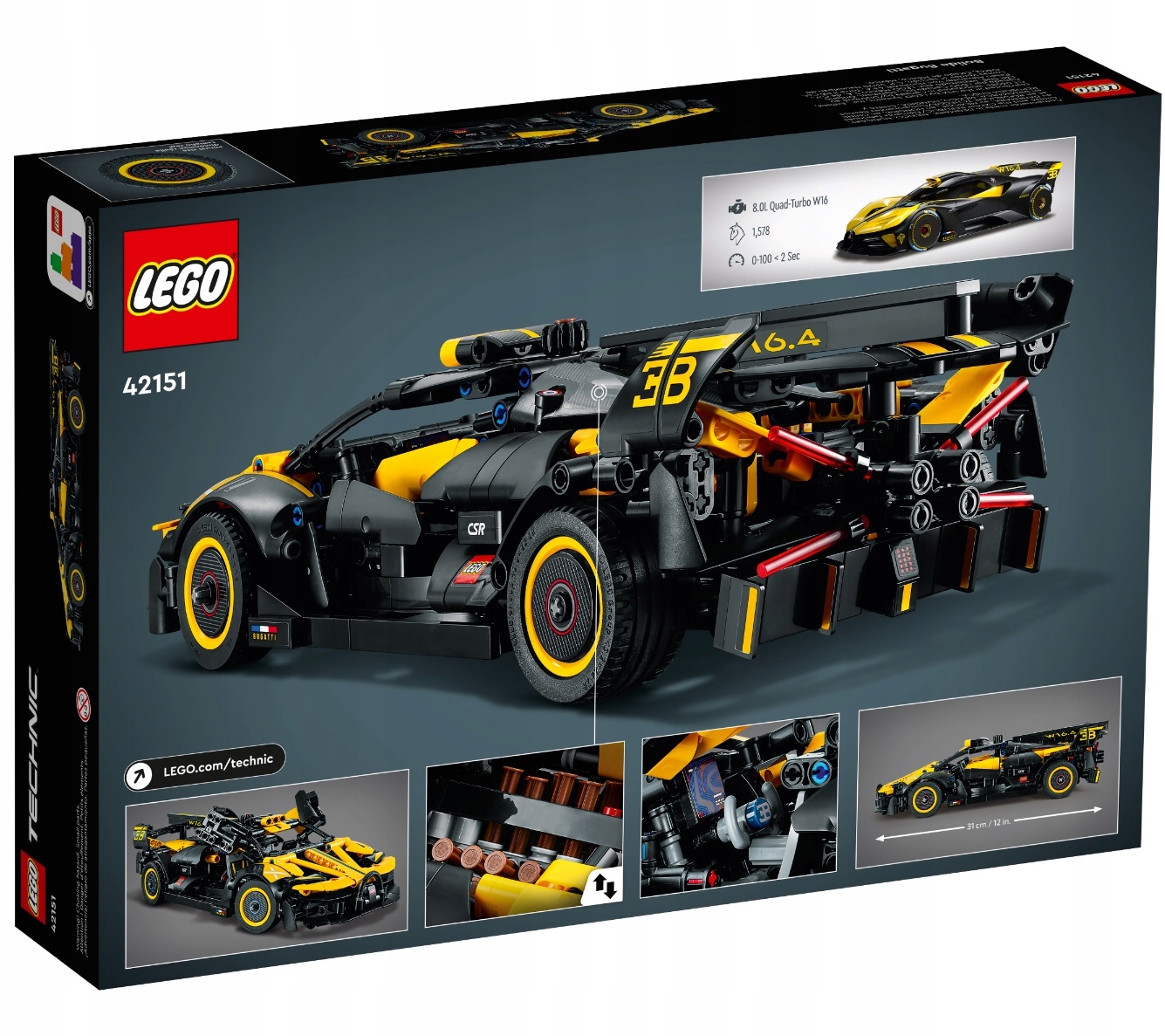 LEGO Technic 42151 Bugatti Bolid UNIKAT Marka LEGO
