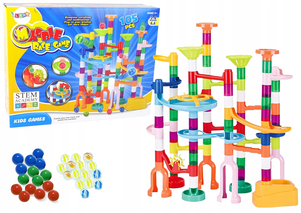 

Kolorowy Tor Dla Kulek Piłek Marble Game 105