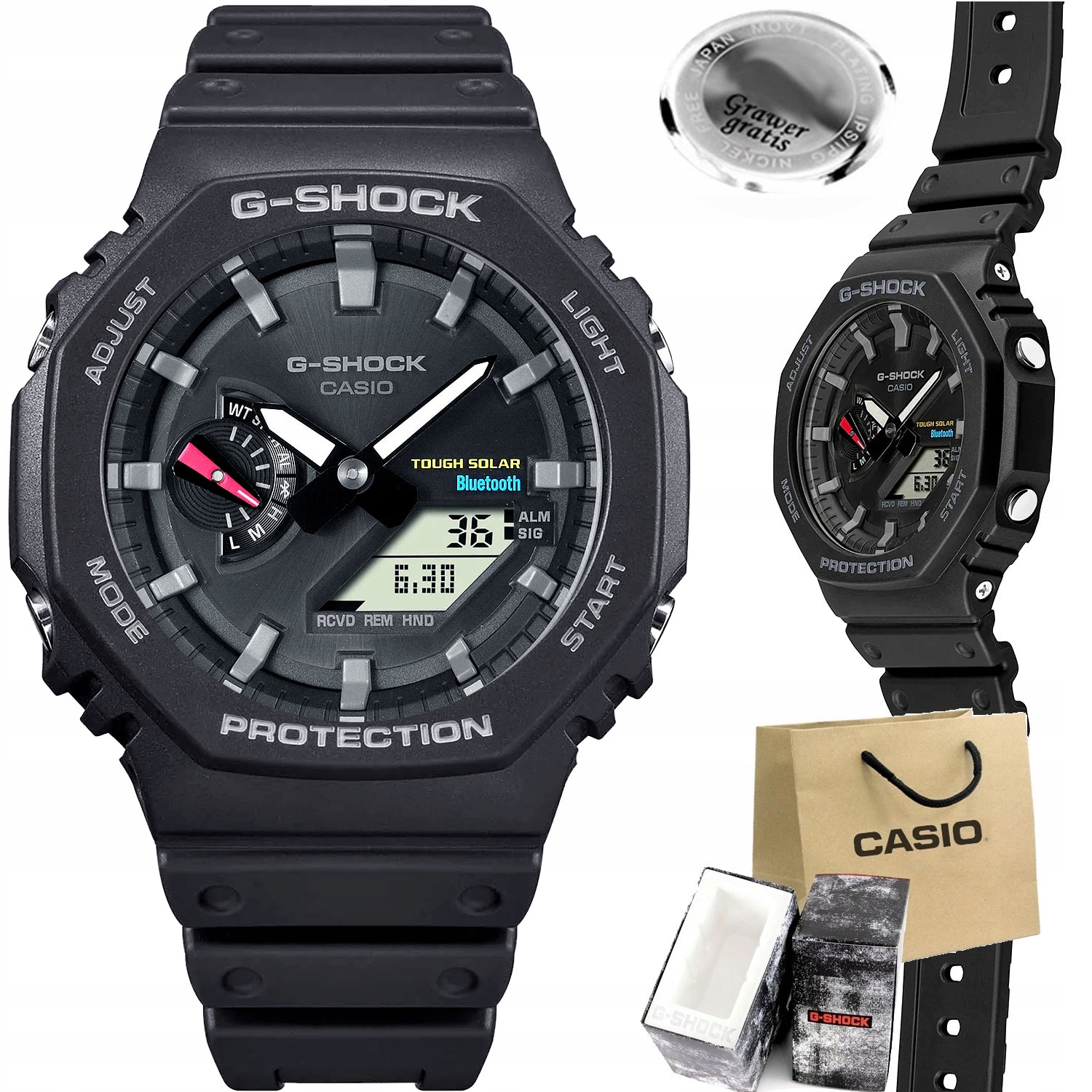 Pánské hodinky Casio G-shock Ramon Solarní černé sportovní Vodotěsné 200M
