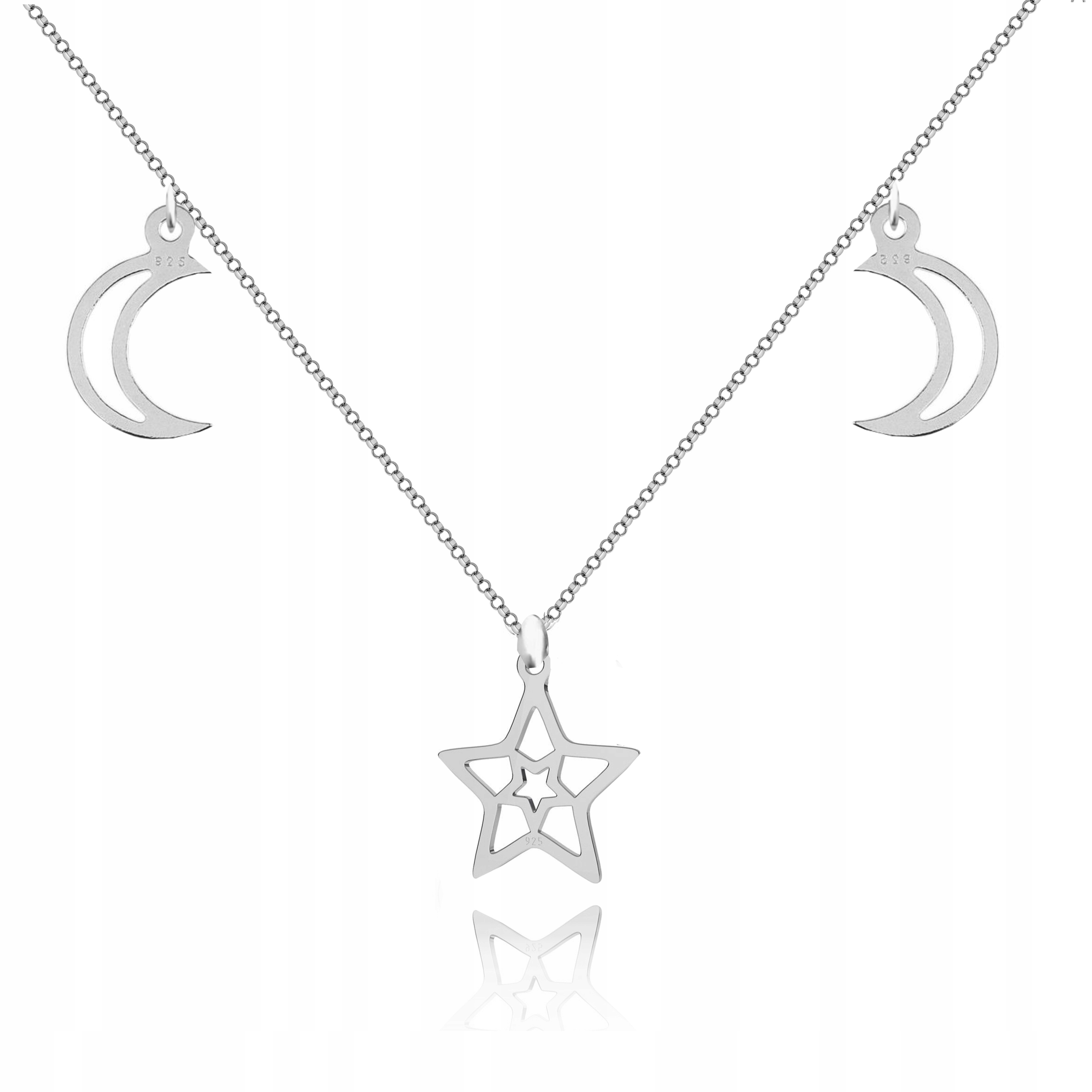 

Srebrny Naszyjnik Gwiazdka Księżyc srebro 925
