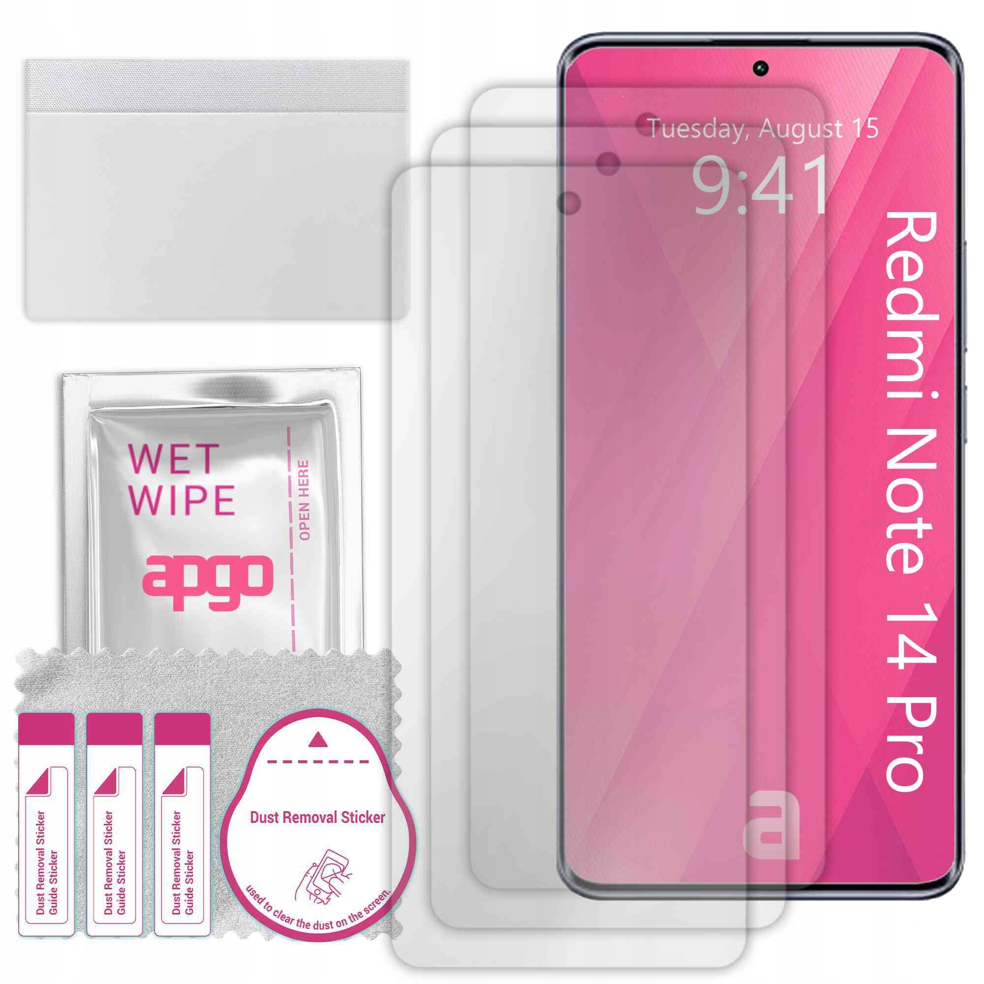 3x Folia ochronna hydrożelowa do Xiaomi Redmi Note 14 Pro, cały ekran