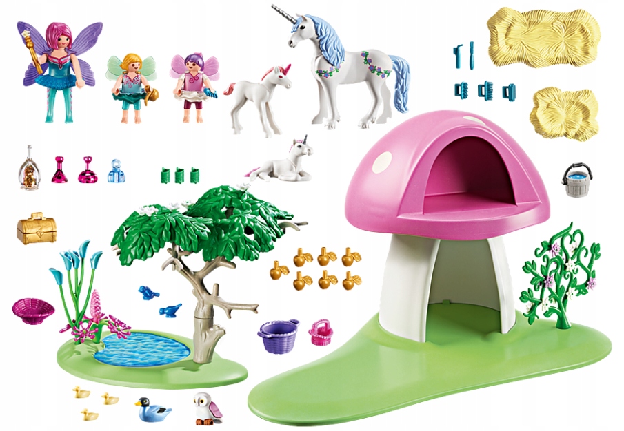 ZESTAW Z FIGURKAMI FAIRIES 6055 LAS WRÓŻEK Z JEDNOROŻCAMI Minimalny wiek dziecka 4