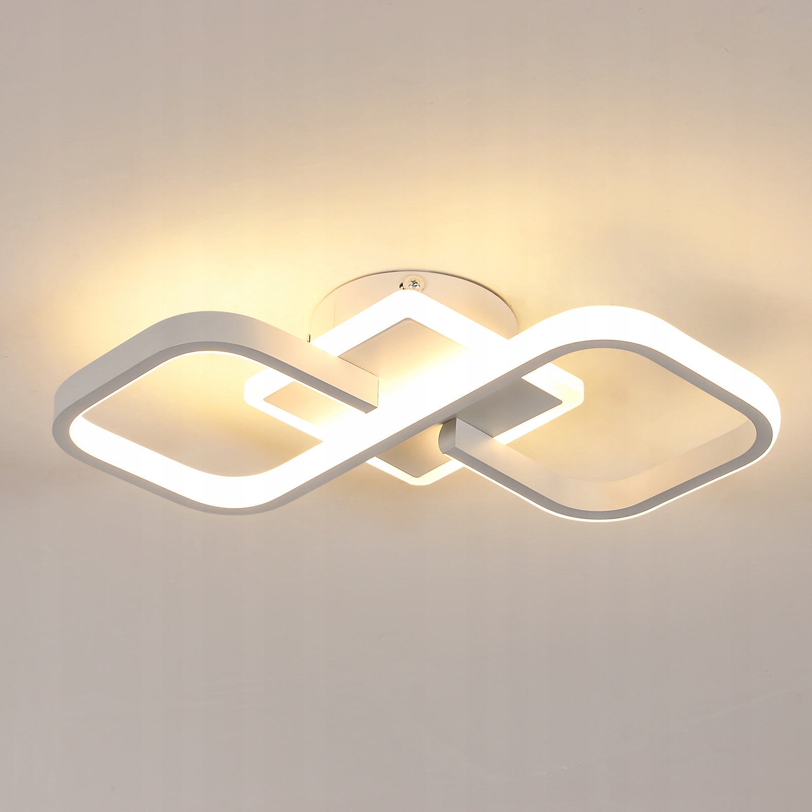 Stropní svítidlo Led Plafon Bílé Moderní Loft Čtverec Do Obývacího Pokoje 3000K 36W