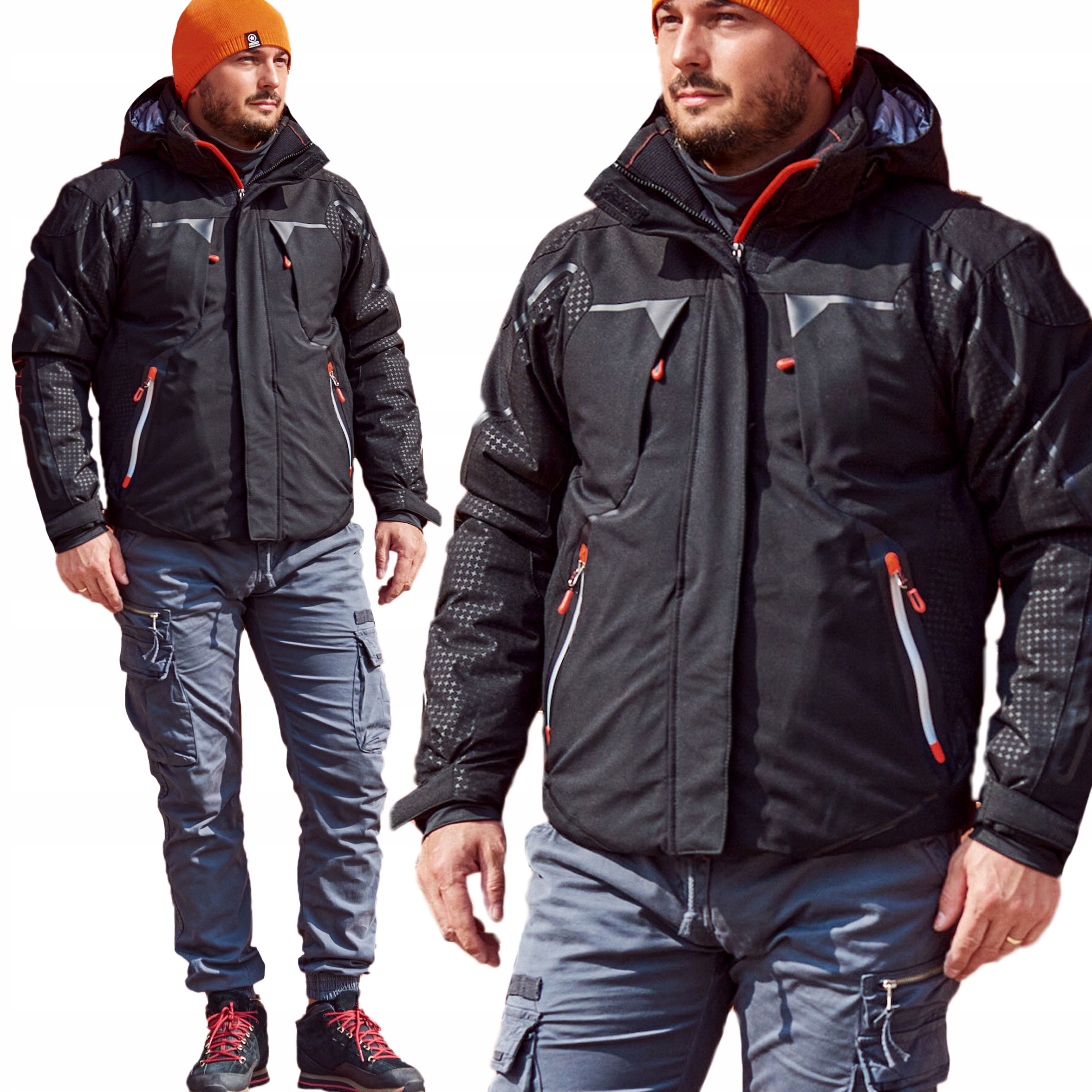 Męska kurtka zimowa sportowa Whd 1058 czarna _XL