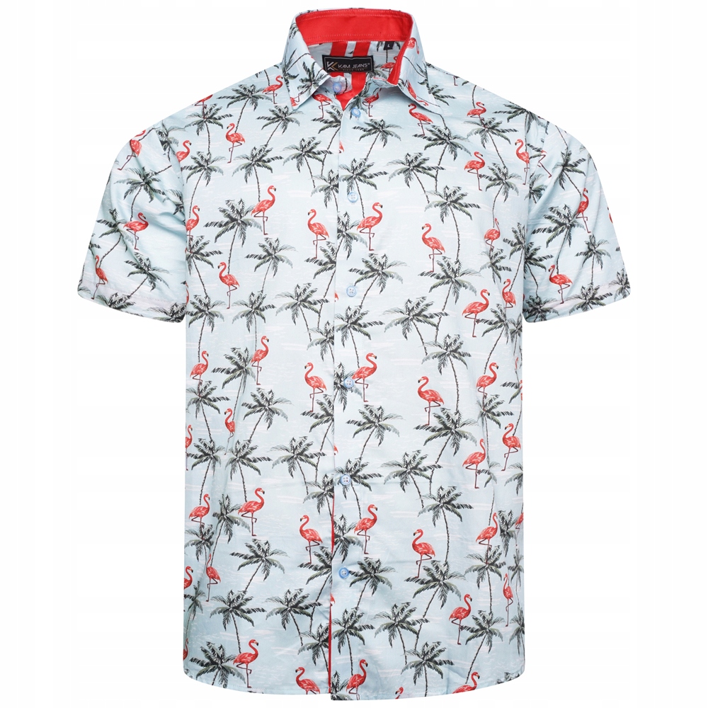 Velká pánská košile Kam Jeans Velké velikosti, krátký rukáv Plus Size 6XL