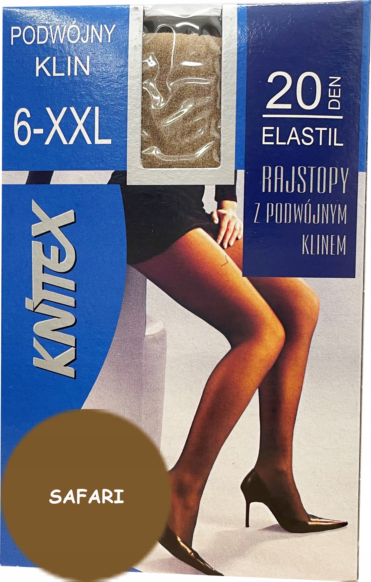 

Knittex rajstopy Elastil 20 den Safari 6 XXL