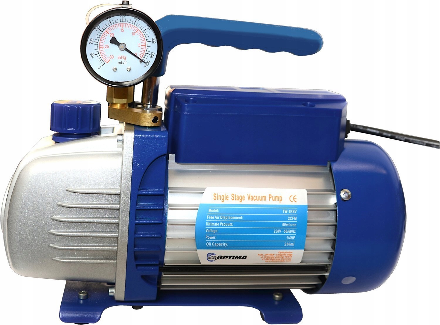 POMPA PROZNIOWA 1ST 60l min ELEKTROZAWOR WAKUOMETR Coolant R134A