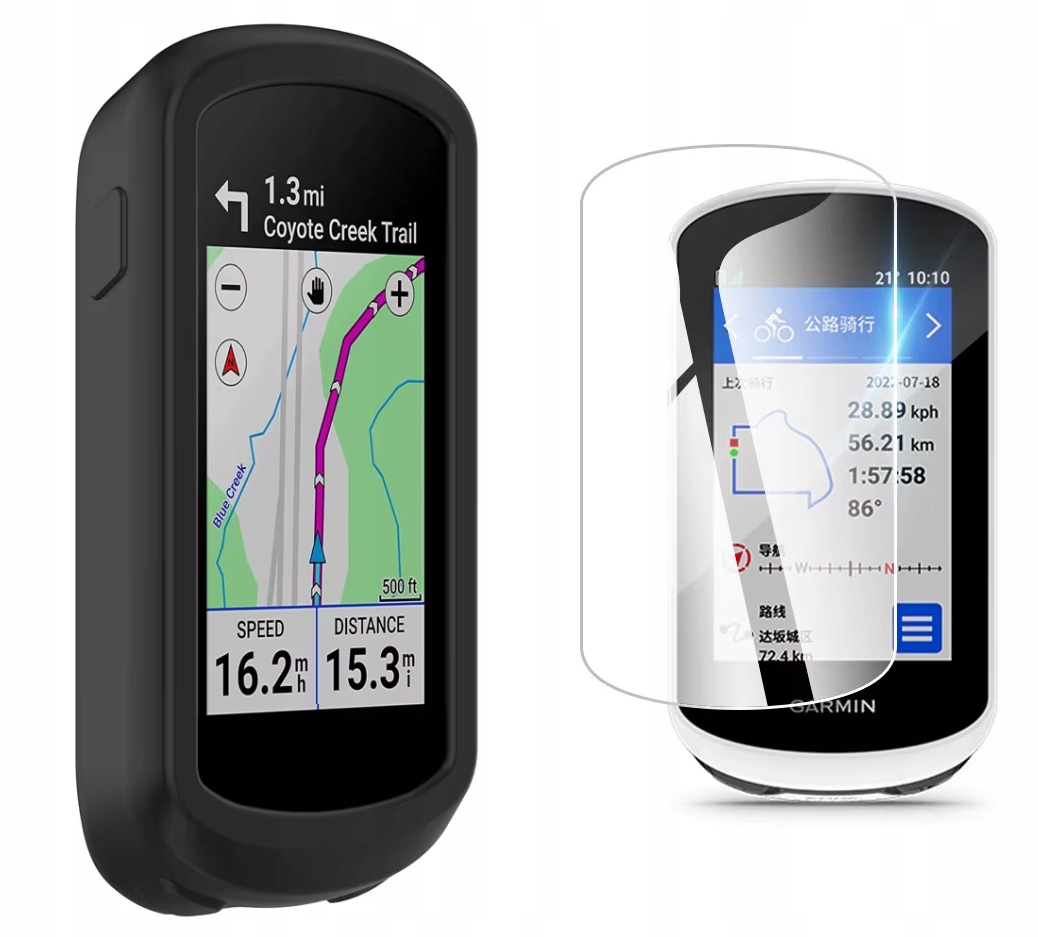 Zestaw Ochronny Szkło Hartowane 9H+ Etui do Garmin Gps Edge Explore 2