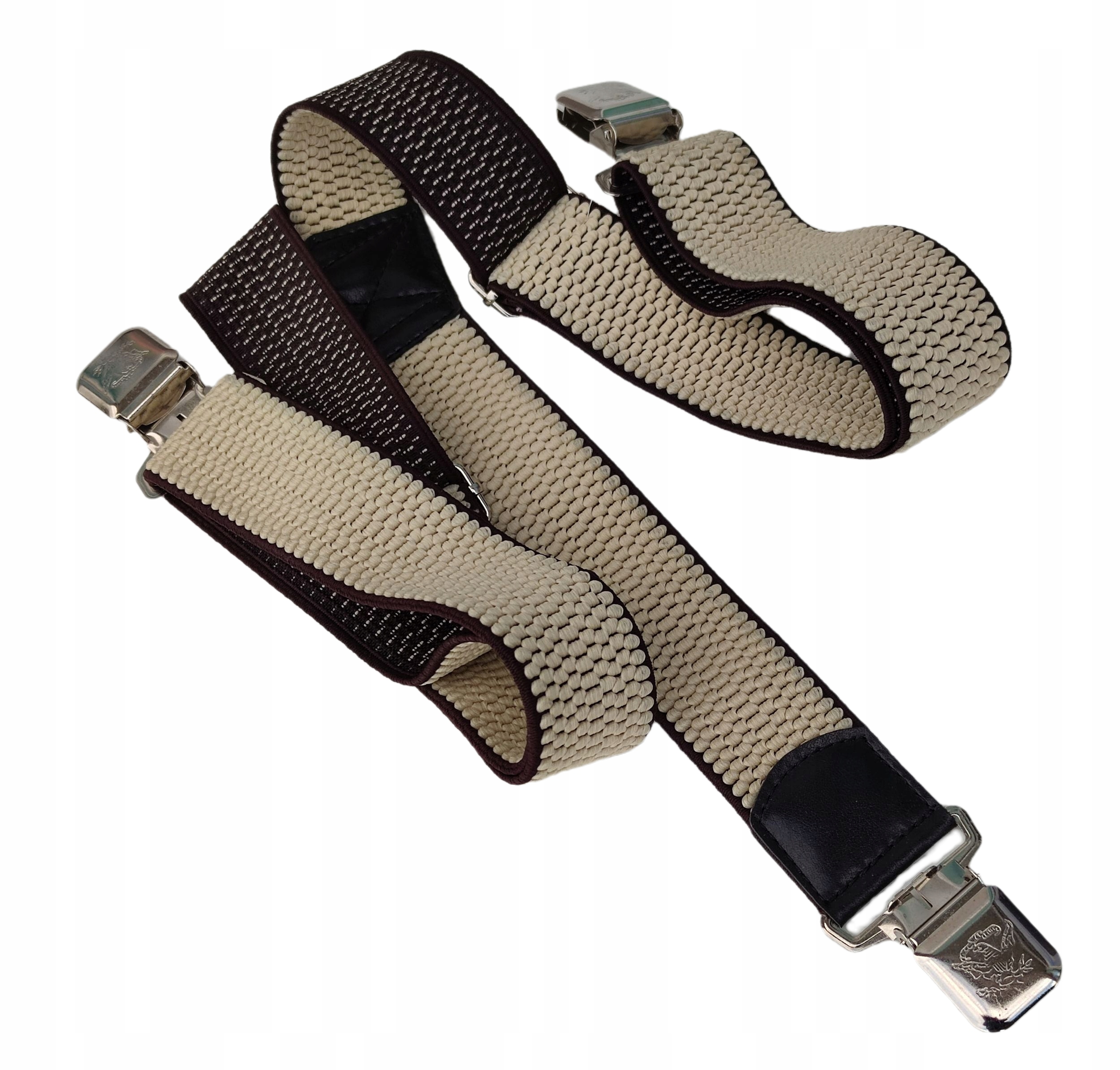 

Szelki męskie Polskie Hq 4cm Beżowe