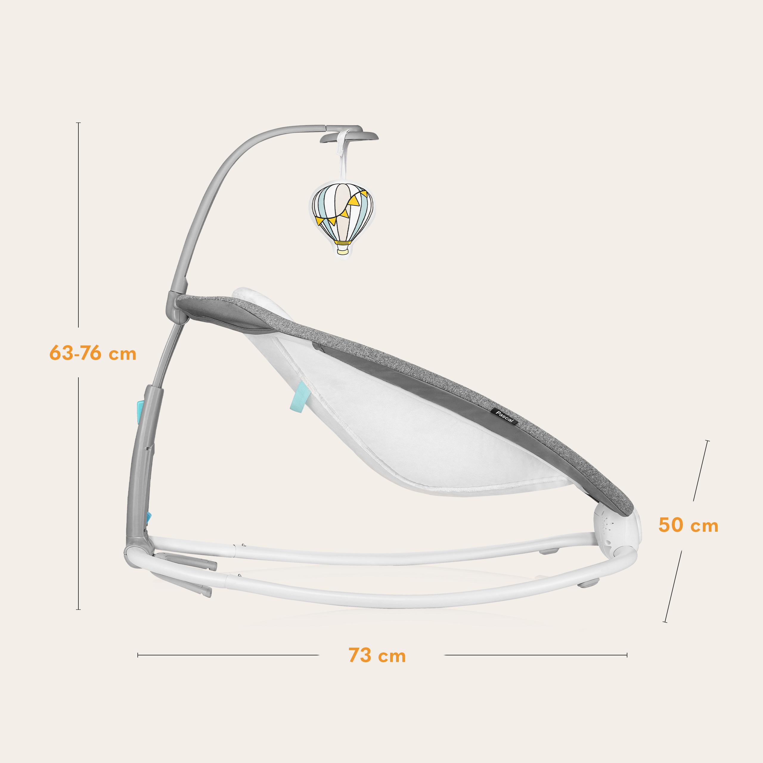 ELEKTRINIS SUPAMASIS KŪDIKIAMS 2IN1 SU VIBRACIJA LIONELO PASCAL Gaminio plotis 73 cm
