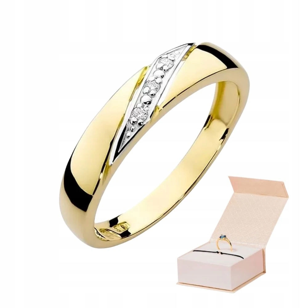 Zlatý Prstýnek Prsten S Diamanty 0,02 ct Zlatý Náramek