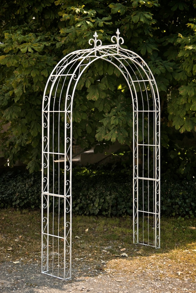 Pergola różana Sun, antyczna biel
