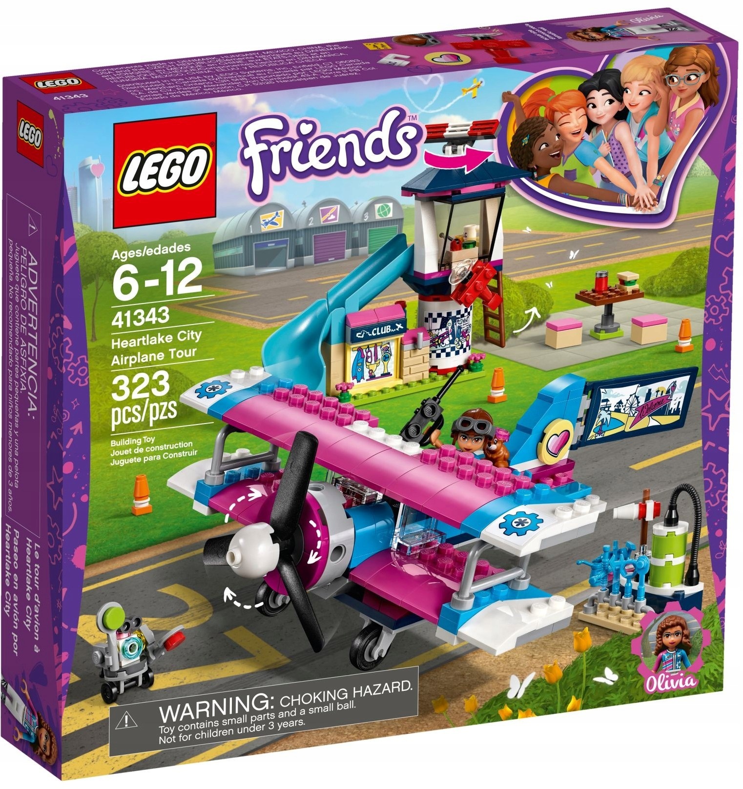 Lego Friends 41343 Let letadlem nad městem Heartlake Nové