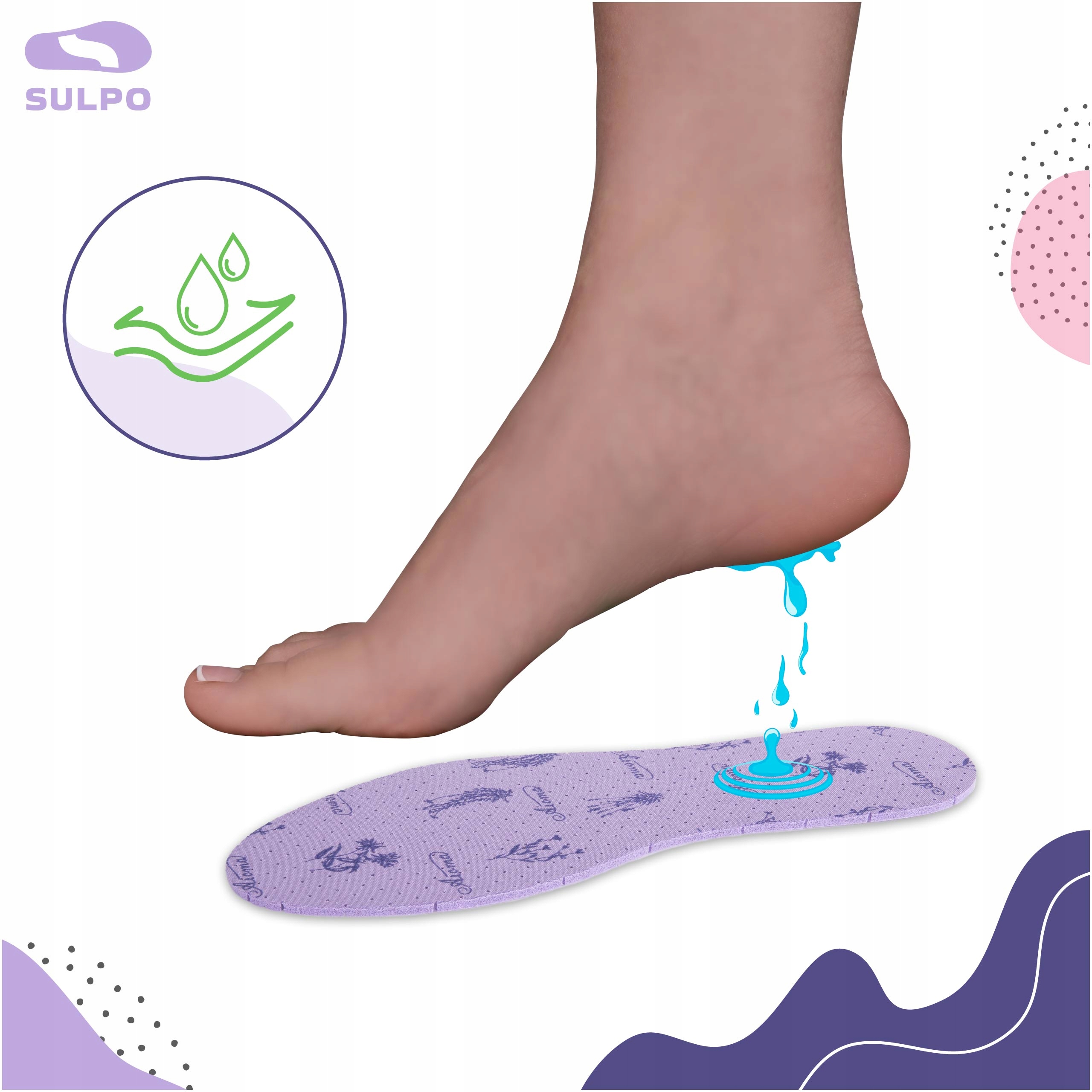 ZAPACHOWE wkładki do butów o zapachu LAWENDY Płeć uniseks