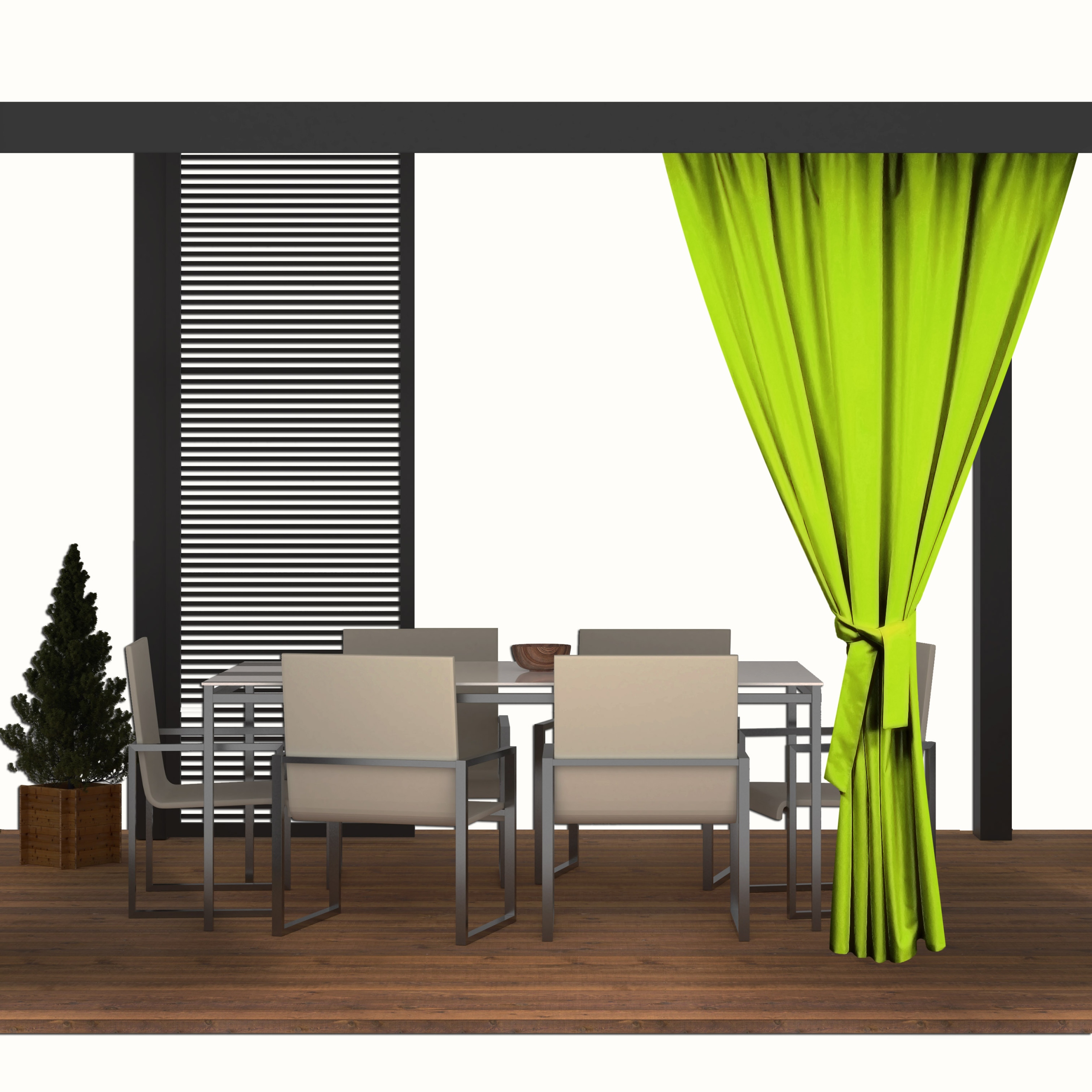 

Zasłony Ogrodowe do Altany 155x240 tunel limonkowe