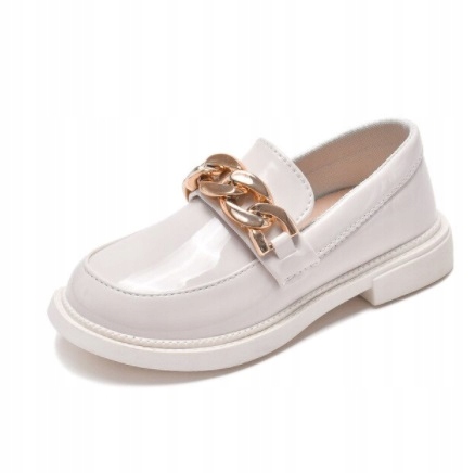 

Buty wizytowe mokasyny z łańcuszkiem beżowe 18 cm