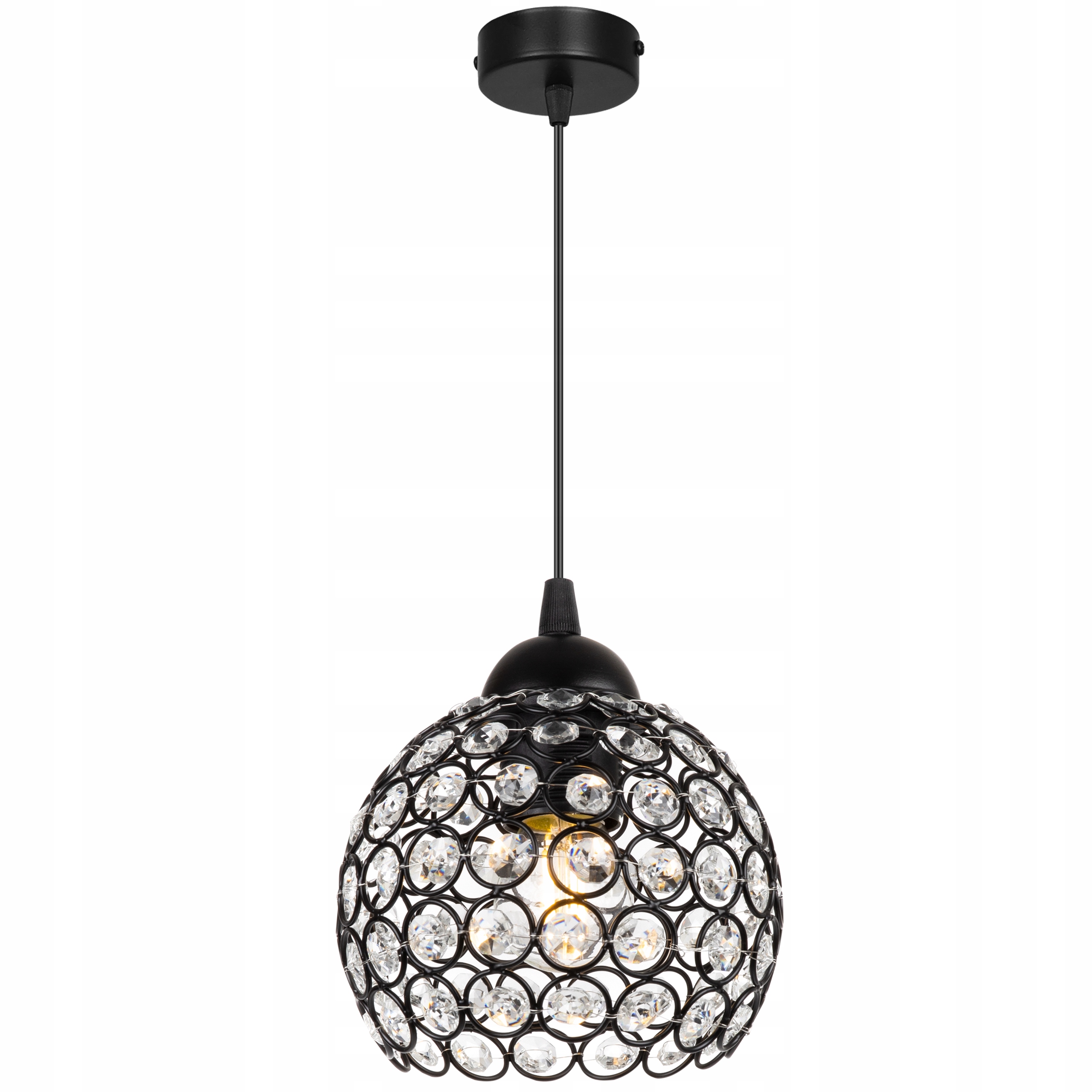 LAMPA WISZĄCA SUFITOWA ŻYRANDOL PLAFON KRYSZTAŁKI Zasilanie sieciowe