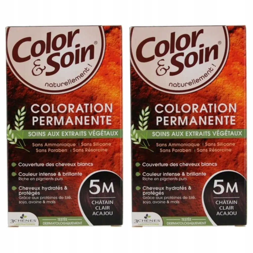 2x Farba Color&Soin 5M, kolor mahoniowy jasny kasztan